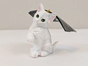 The Christmas Shop weißes niedliches Kätzchen Ornament, 3" Weihnachten weiße Katze Ornament  - Bild 1 von 7