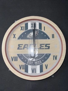 Philadelphia Eagles NFL Wooden Wall Clock- Forever Collectibles FOCO - Picture 1 of 3