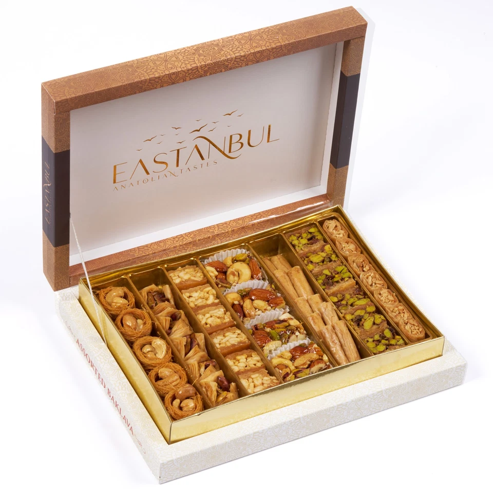 Eastanbul Baklava, Baklava Pastry, Gourmet Surtido Baklava Caja de Regalo, 1.1 lb Foto 1 de 4
