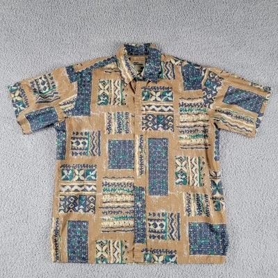 VINTAGE Reyn Spooner Shirt Mens Large Alfred Shaheen Hawaiian Tribal Made In USA - Image 1 of 4