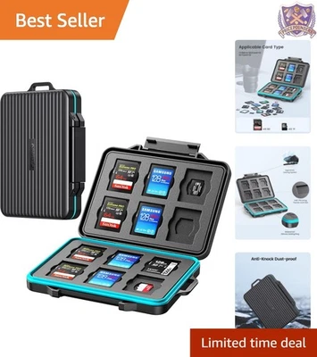 SD Card Case Holder Water Resistant Shockproof 24 Slots Organizer Protector