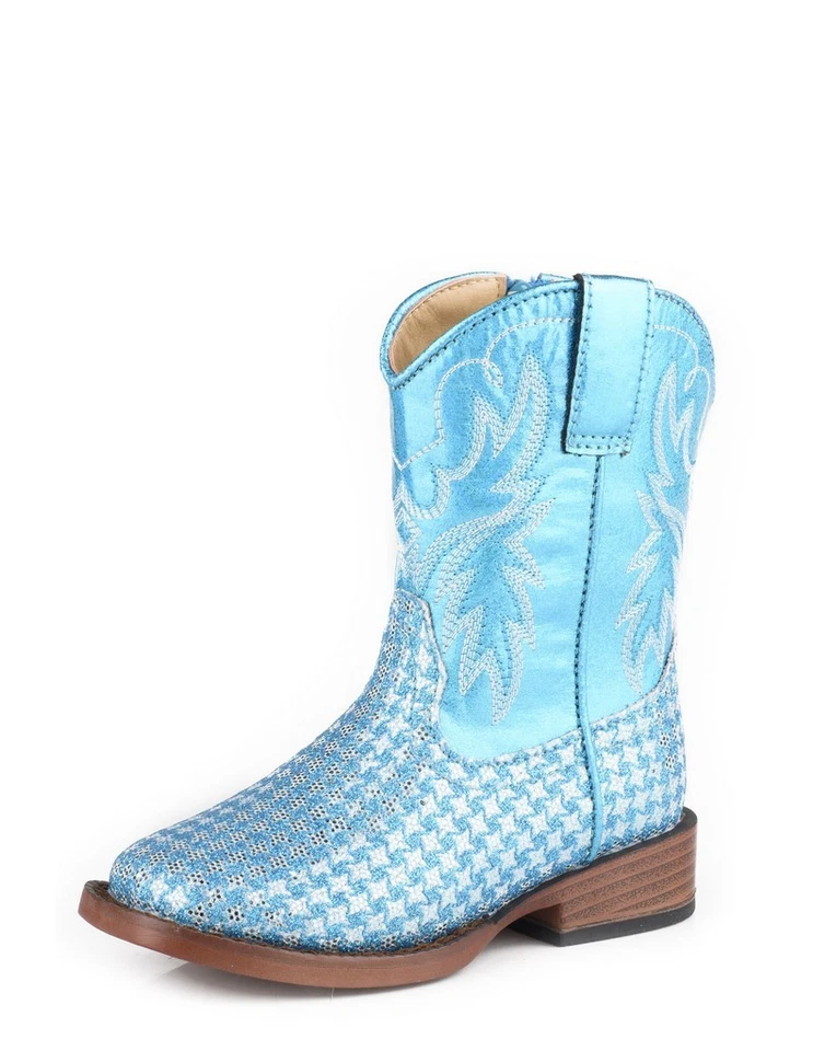 Roper Western Boots Girls Glitter Gleam Blue 09-017-1901-3497 BU - Image 1 of 1