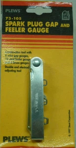 NOS! PLEWS SPARK PLUG GAP & FEELER GAUGE, No. 73-105, Made in USA! - Photo 1 sur 4