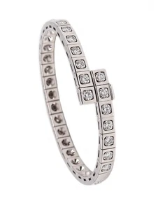 Cartier Paris Flexible Tectonique Bracelet Bangle In 18Kt Gold 3.78 Ctw Diamonds - Picture 1 of 11