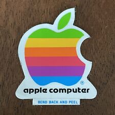 Vintage Apple Computer Sticker Decal 1980s Rainbow Mac IIe II+ IIc II Logo