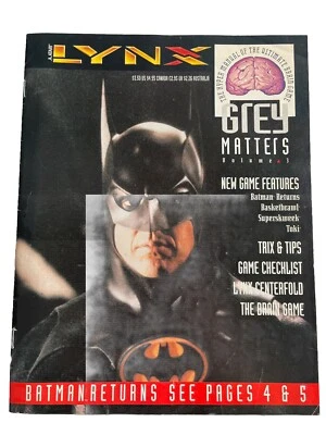 Revista Atari Lynx Gray Matters Volumen 3 - Batman Returns Foto 1 de 3