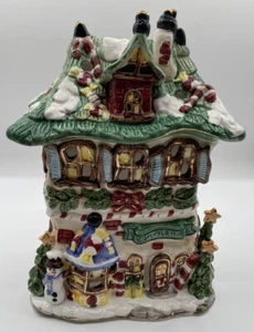 KMart 9.5" Candyland Tea Lite Candle Ceramic Christmas Village House - Picture 1 of 20