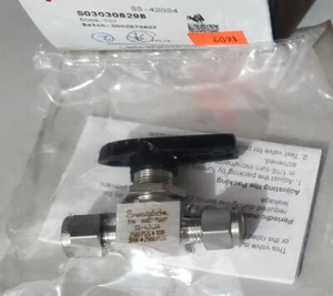 NUOVA VALVOLA A SFERA SWAGELOK SS-42GS4, RACCORDO TUBO 316 SS 1/4 POLLICE, 2500 PSIG - Foto 1 di 1