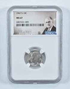 1947-S Roosevelt Dime MS67 NGC Special Label - Picture 1 of 5
