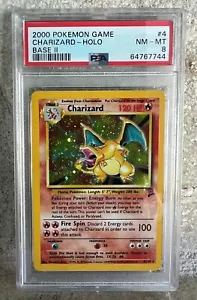 2000 Pokemon Base Set 2 II Charizard Holo #1/102 PSA 8 - Super Minty! Fresh Cert - Picture 1 of 2