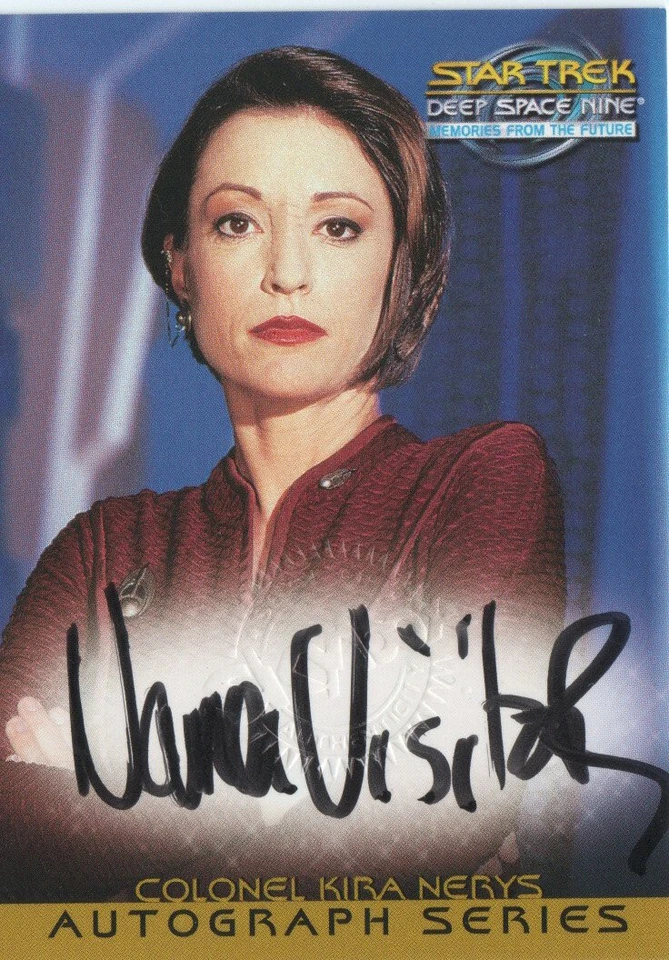 Star Trek DS9 Memories from the Future 1999 Auto A4 Nana Visitor as Kira Nerys - Image 1 of 1