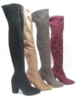 Steve Madden рациональный над колена каблуке ботинки желтовато-коричневый / бордовый / черный / серый - Изображение 1 из 4