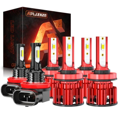 For Infiniti EX35 2008-2010 2011 2012 6500K LED Headlight + Fog Light Bulbs 6X - Image 1 of 4