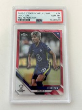 JI SO-YUN 2021-22 Topps Chrome UEFA UCL Women's Red Refractor PSA 10 Card 5/5