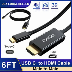 4×1× USB-C Type C to HDMI 4K HD TV Cable Adapter For Android Samsung MacBook US
