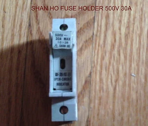 SHAN HO BLOCCO PORTAFUSIBILI DIN RAIL 30 AMP 500 VOLT - Foto 1 di 4