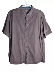 Kuhl Herren Hemd XL Wildfaser Braun Button Down Kurzarm 100% Bio Baumwolle - Bild 1 von 8