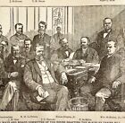 1900 Prezydent William McKinley Ustawa taryfowa Spotkanie Historyczny antyczny druk 