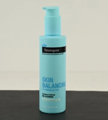 Gel limpiador purificador y suavizante NEUTROGENA Skin Balancing 2 % poliácido 6,3 oz Foto 1 de 3