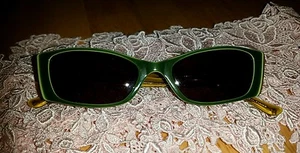 Judith Leiber Sunglasses green with Swarovski Crystals gc md in France 50/18/140 - Picture 1 of 9