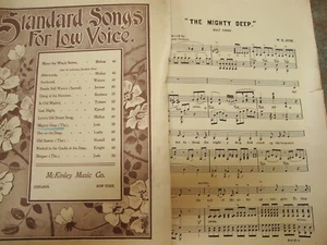THE MIGHTY DEEP BASS SONG Vintage PIANO SHEET Music Jude - Picture 1 of 1