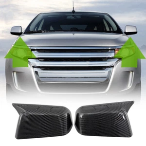 Carbon Fiber OX Horn Style Rearview Side Mirror Cover Cap For Ford Edge 2007-14 - Picture 1 of 12