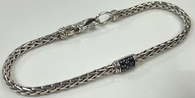 PULSERA JOHN HARDY 925 ZAFIRO NEGRO CADENA CLÁSICA 40º ANIVERSARIO 7” K211A Foto 1 de 4