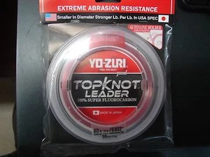 YO-ZURI TOPKNOT LEADER SUPER FLUOROCARBON 80lb 30yd R1235-DP Disappearing Pink - Picture 1 of 1