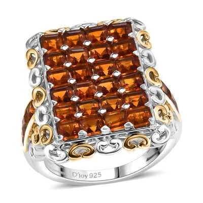 INCRÍVEL! Anel de citrino 4,25 ctw Santa Ana madeira folheado a ródio esterlina tamanhos 7 - Imagem 1 de 4