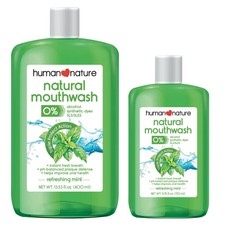 Human Nature Natural Mouthwash 99.8% Natural | Alcohol-free 400 ml