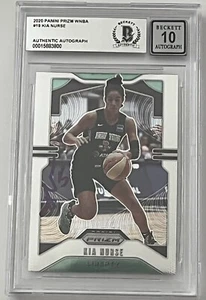 KIA NURSE SIGNED 2020 PANINI PRIZM WNBA PRIZM CARD # 19 BAS AUTOGRAPH GRADE 10 - Picture 1 of 2