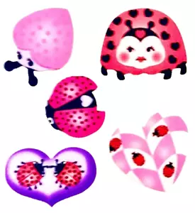 **DE COLECCIÓN** Pegatinas Sandylion Kromekote LADYBUGS LOVE BUG - 1 cuadrado - Imagen 1 de 1