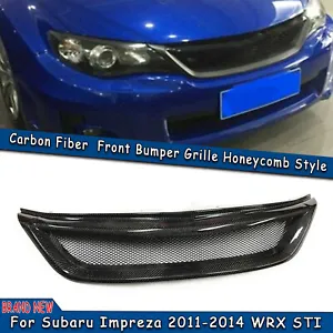 For Subaru Impreza 2011-2014 WRX STI Carbon Fiber Front Bumper Grille Honeycomb - Picture 1 of 11