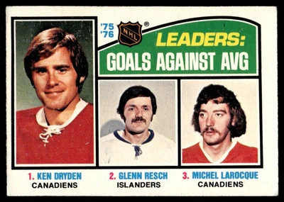 1976-77 O-Pee-Chee Ken Dryden/Glenn Resch/Michel Larocque Montreal Canadiens/New - Image 1 of 2