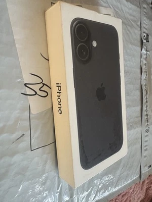 GENUINE APPLE IPHONE 16 BLACK 128GB EMPTY BOX WITH CHARGING CABLE & ACCESSORIES  - Image 1 of 4