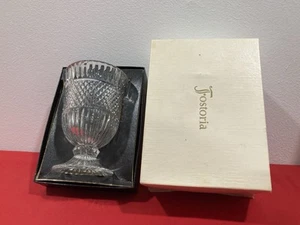 Vintage Fostoria USA Clear Crystal Footed Glass Cup Goblet 6" NOS NEW IN BOX - Picture 1 of 14