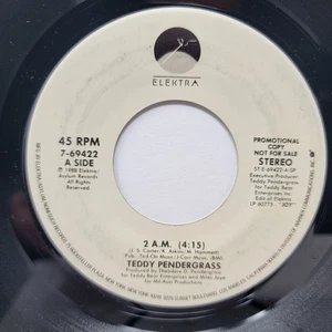 Teddy Pendergrass 2 A.M. 7" 45rpm m- Vinyl Soul Record free sleeve - Imagen 1 de 2