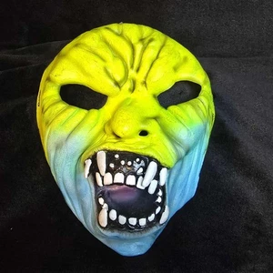 VTG 90's Seasons Zombie Monster Mask Adult Neon Green Elastic Strap NWT Rare - Picture 1 of 4