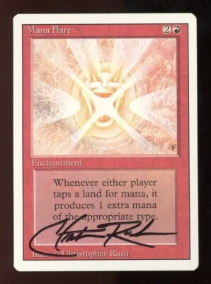 SIGNED 1994 Revised Mana Flare ~ Vintage MTG/Magic ~ NM/MINT Condition - Image 1 of 2