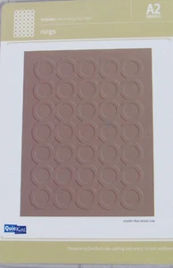 Lifestyle Crafts/QuicKutz Embossing Folders, Rings, 1 Folders, EF-A2-012 - Picture 1 of 2
