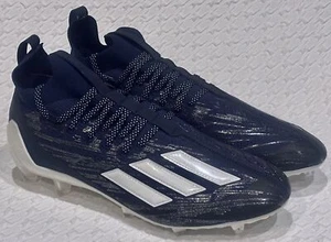 ADIDAS Adizero Primeknit Navy Blue White Reflective Football Cleats Mens Sz 12.5 - Picture 1 of 15