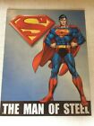 Superman Dc Comics U.S.A. Targa In Metallo Latta The Man Of Steel - Clark Kent