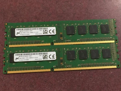 Micron 8GB (2x4GB) PC3L-12800u DDR3-1600MHz 1Rx8 Non-ECC - Image 1 of 2