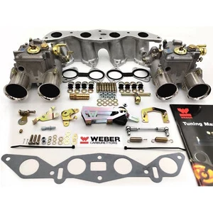 GENUINE Twin Weber 45 DCOE carburettor kit Ford OHC Escort Cortina Pinto 2.0/2.1 - Picture 1 of 3