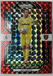 2022-23 Panini Prizm Premier League Lukasz Fabianski #49 Red Mosaic Prizm - Picture 1 of 2