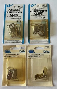 Vintage Suspender Clips & Adjustable Suspender Overalls Mitten Clips - Picture 1 of 6