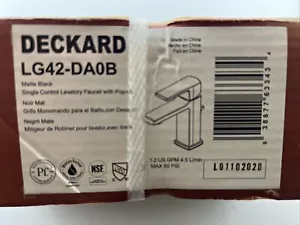 Pfister Deckard 1 Handle Bathroom Sink Faucet Matte Black LG42-DA0B NEW - Picture 1 of 6