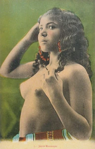 North Africa nude Harem Arab Girl ethnic original early 1912s photo postcard - Picture 1 of 1