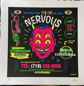 Nervous Flourescent art print by Morning Breath, 2016 RARE - Picture 1 of 2