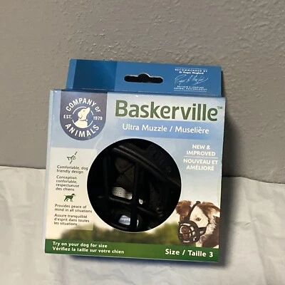 Bozal Baskerville Ultra Perro Negro Talla 3 Med Perros Corgi Schnauzer Caniche Beagle Foto 1 de 4